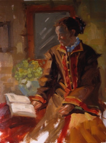 History reading
12" x 16"  oil  Sold