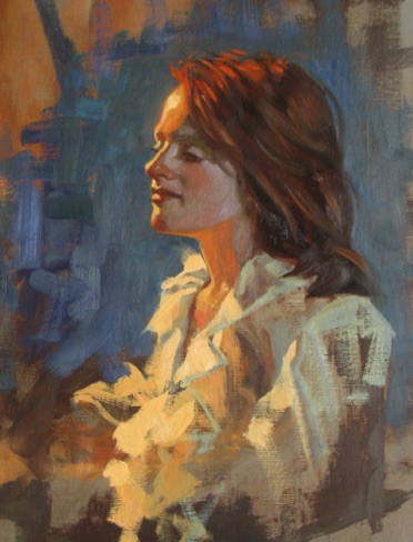 K in Bright Light
14" x 11"  oil