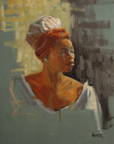 Two-tone head wrap
11" x 14"   oil