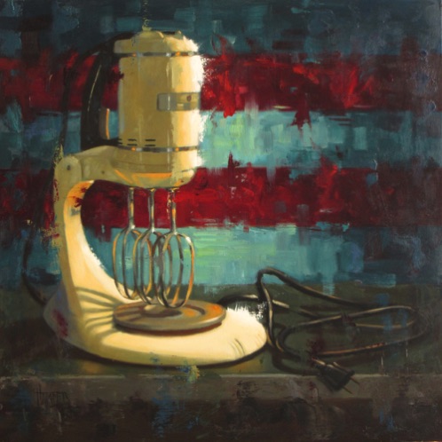 3-Headed GE Mixer 
16" x 16"  oil on wood  $900