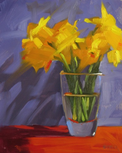 Bouquet of Daffodils 
10" x 8"   oil  Sold